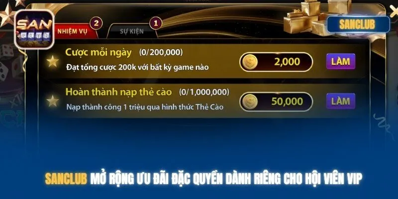 Sanclub mở rộng ưu đãi đặc quyền dành riêng cho hội viên VIP