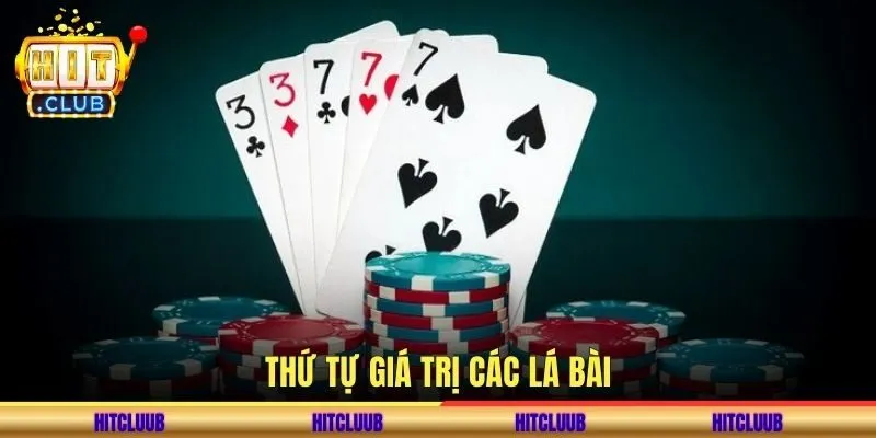 Thứ tự giá trị các lá bài